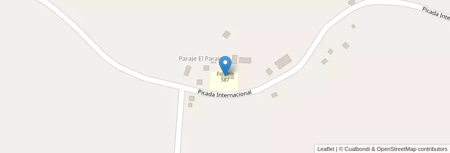 Mapa de ubicacion de Escuela 587 en 阿根廷, Misiones, Departamento Oberá, Municipio De Campo Ramón.