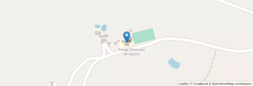 Mapa de ubicacion de Escuela 599 en 아르헨티나, Misiones, Departamento Guaraní, Municipio De El Soberbio.