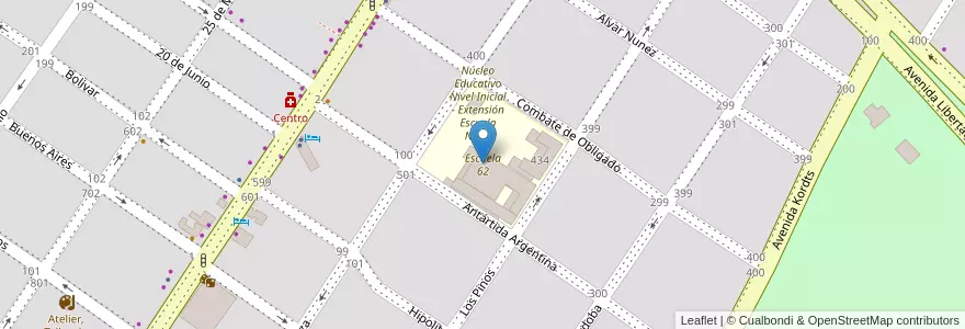 Mapa de ubicacion de Escuela 62 en Arjantin, Misiones, Departamento Leandro N. Alem, Municipio De Leandro N. Alem, Leandro N. Alem.