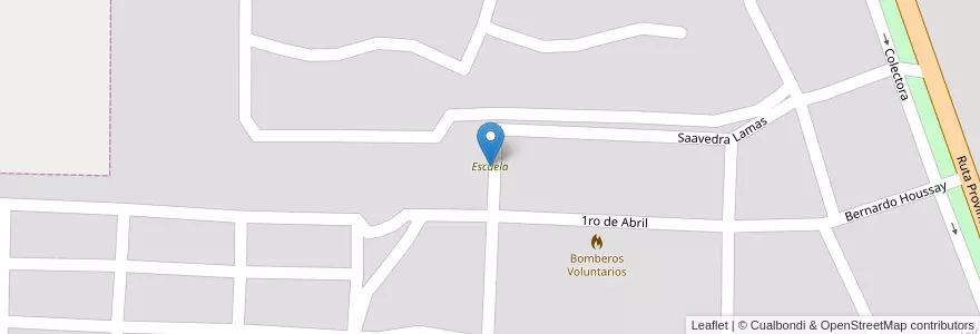 Mapa de ubicacion de Escuela en 阿根廷, 布宜诺斯艾利斯省, Partido De Monte Hermoso, Monte Hermoso.