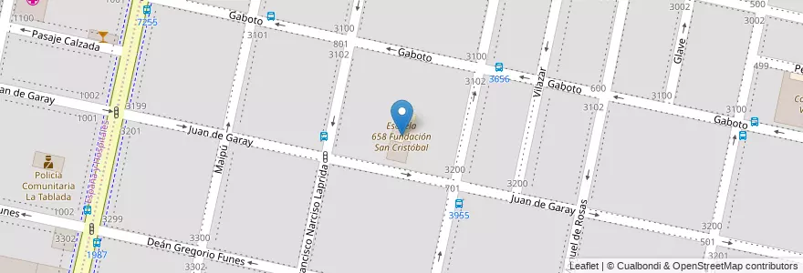 Mapa de ubicacion de Escuela 658 Fundación San Cristóbal en Arjantin, Santa Fe, Departamento Rosario, Municipio De Rosario, Rosario.
