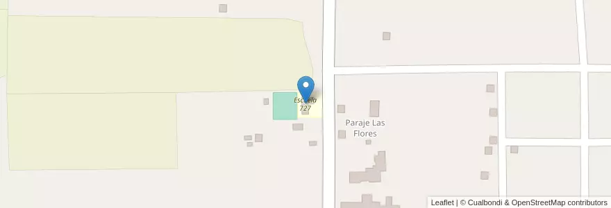 Mapa de ubicacion de Escuela 727 en アルゼンチン, ミシオネス州, Departamento San Ignacio, Municipio De Jardín América.