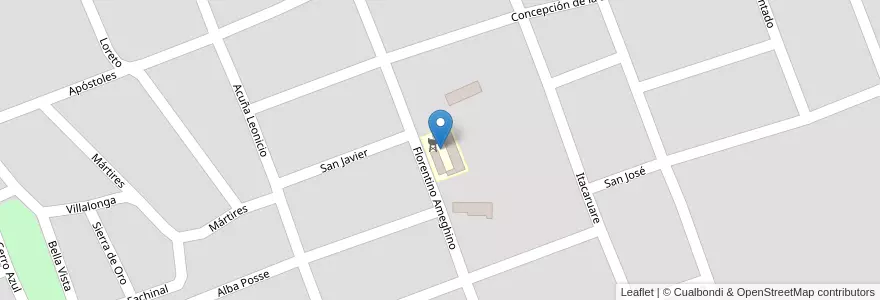 Mapa de ubicacion de Escuela 735 en アルゼンチン, ミシオネス州, Departamento Eldorado, Municipio De Eldorado, Eldorado.