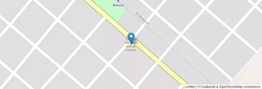 Mapa de ubicacion de Escuela 796 -Justo Jose de Urquiza- en 아르헨티나, Santiago Del Estero, Departamento Juan Felipe Ibarra, Matará.