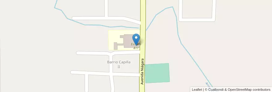 Mapa de ubicacion de Escuela 811 en アルゼンチン, ミシオネス州, Departamento San Ignacio, Municipio De Jardín América.