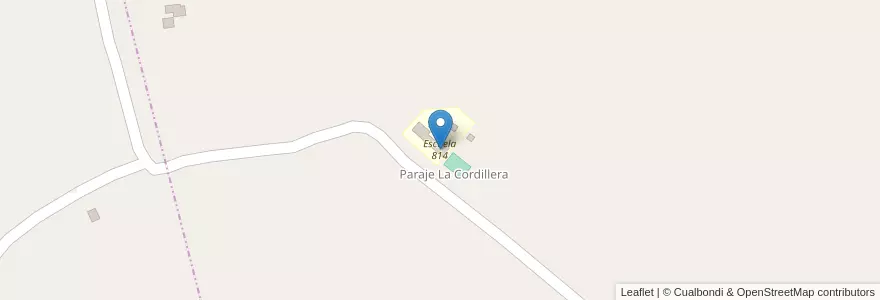 Mapa de ubicacion de Escuela 814 en Arjantin, Misiones, Departamento Cainguás, Municipio De Dos De Mayo.
