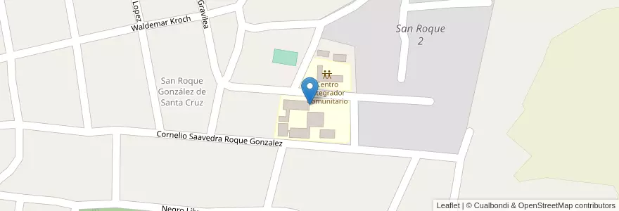 Mapa de ubicacion de Escuela 831 en アルゼンチン, ミシオネス州, Departamento Guaraní, Municipio De San Vicente.