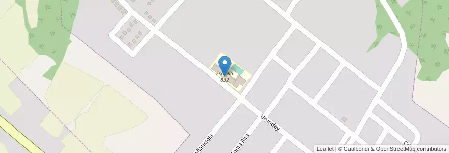 Mapa de ubicacion de Escuela 832 en الأرجنتين, Misiones, Departamento Leandro N. Alem, Municipio De Leandro N. Alem, Leandro N. Alem.