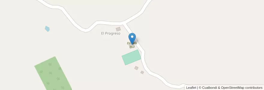 Mapa de ubicacion de Escuela 863 en Аргентина, Misiones, Departamento General Manuel Belgrano, Municipio De San Antonio.