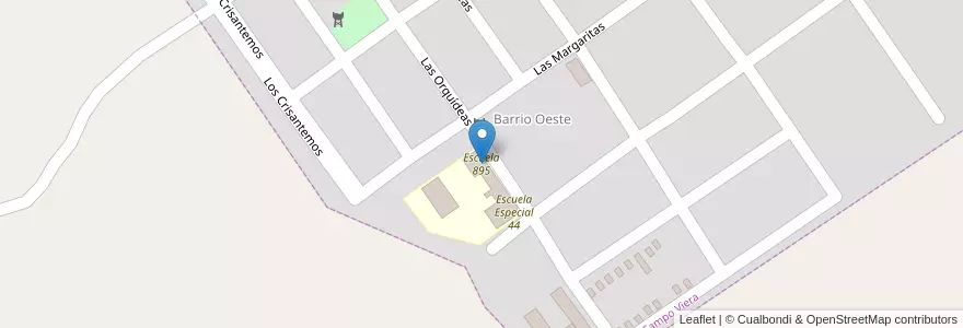 Mapa de ubicacion de Escuela 895 en アルゼンチン, ミシオネス州, Departamento Oberá, Municipio De Campo Viera, Campo Viera.