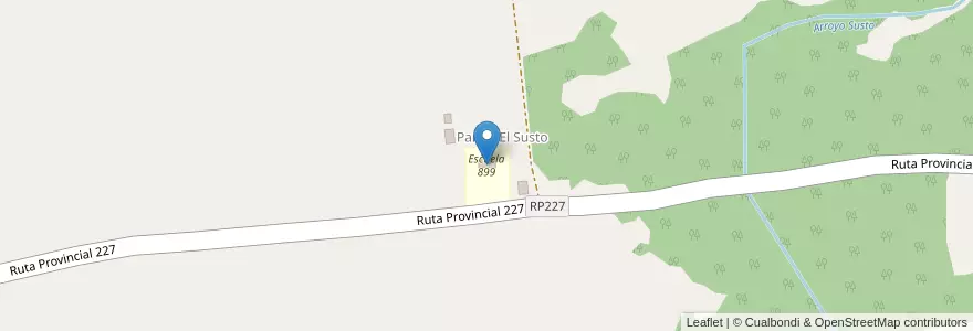 Mapa de ubicacion de Escuela 899 en アルゼンチン, ミシオネス州, Departamento Iguazú, Municipio De Wanda.