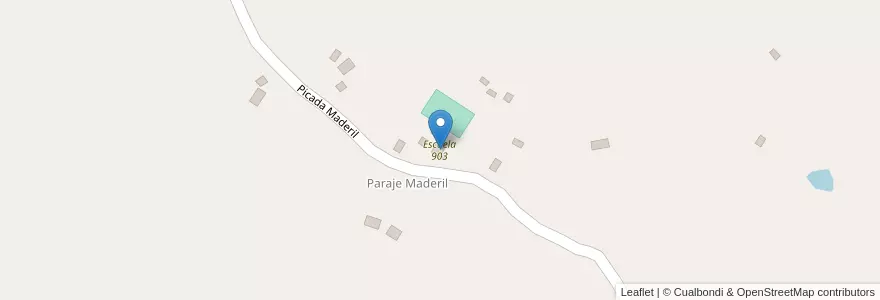 Mapa de ubicacion de Escuela 903 en Argentinië, Misiones, Departamento Guaraní, Municipio De San Vicente.