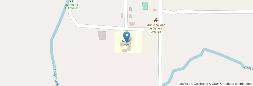 Mapa de ubicacion de Escuela 919 en 아르헨티나, Misiones, Departamento San Ignacio, Municipio De General Urquiza.