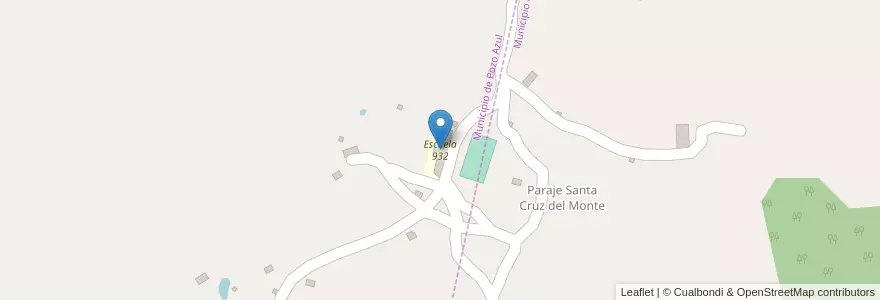 Mapa de ubicacion de Escuela 932 en Arjantin, Misiones, Departamento San Pedro, Municipio De Pozo Azul.