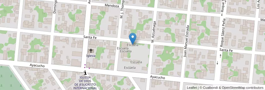 Mapa de ubicacion de Escuela en 阿根廷, Formosa, Departamento Pilcomayo, Municipio De Clorinda, Clorinda.