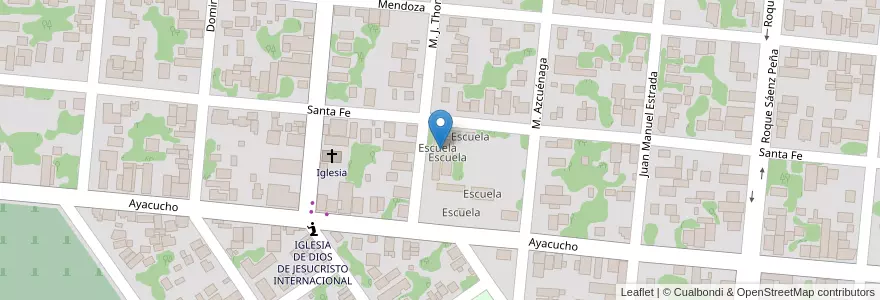Mapa de ubicacion de Escuela en 아르헨티나, Formosa, Departamento Pilcomayo, Municipio De Clorinda, Clorinda.