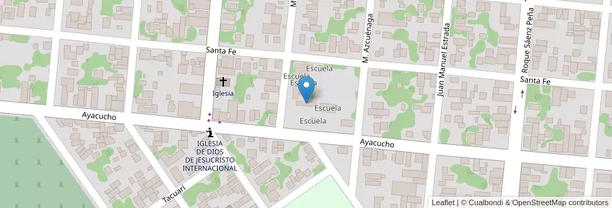 Mapa de ubicacion de Escuela en آرژانتین, Formosa, Departamento Pilcomayo, Municipio De Clorinda, Clorinda.