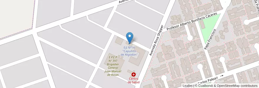 Mapa de ubicacion de Escuela en アルゼンチン, フォルモサ州, Departamento Pilcomayo, Municipio De Clorinda, Clorinda.
