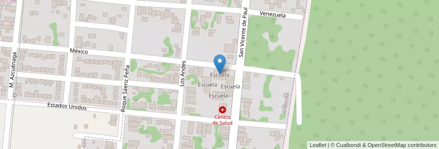 Mapa de ubicacion de Escuela en الأرجنتين, Formosa, Departamento Pilcomayo, Municipio De Clorinda, Clorinda.