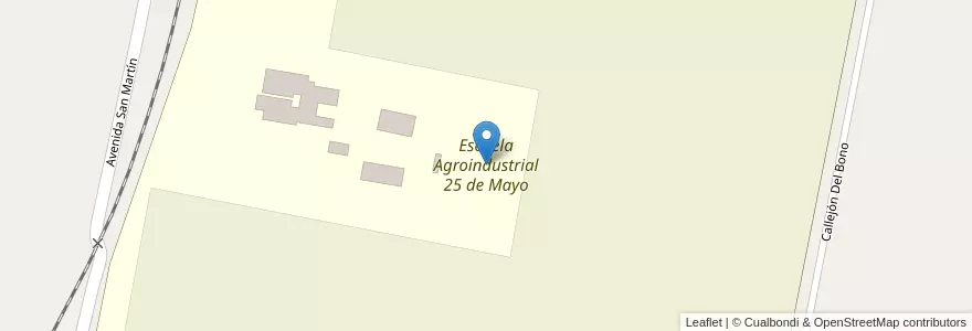 Mapa de ubicacion de Escuela Agroindustrial 25 de Mayo en آرژانتین, San Juan, شیلی, 25 De Mayo.