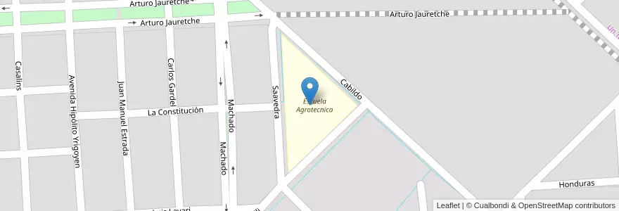 Mapa de ubicacion de Escuela Agrotecnica en 아르헨티나, 부에노스아이레스주, Partido De Chascomús, Chascomús.