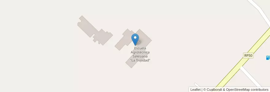 Mapa de ubicacion de Escuela Agrotécnica Salesiana "La Trinidad" en 阿根廷, 布宜诺斯艾利斯省, Partido De General Arenales.