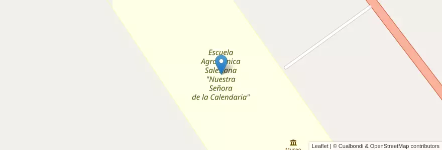 Mapa de ubicacion de Escuela Agrotécnica Salesiana "Nuestra Señora de la Calendaria" en Argentina, Tierra Del Fuego, Chile, Departamento Río Grande.