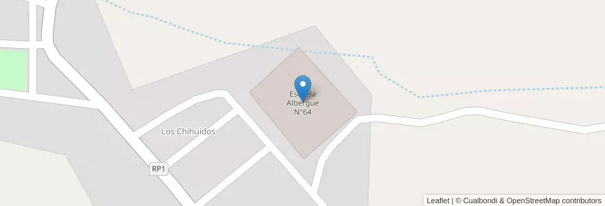 Mapa de ubicacion de Escuela Albergue N°64 en Аргентина, Чили, Неукен, Departamento Añelo, Comisión De Fomento De Los Chihuidos.