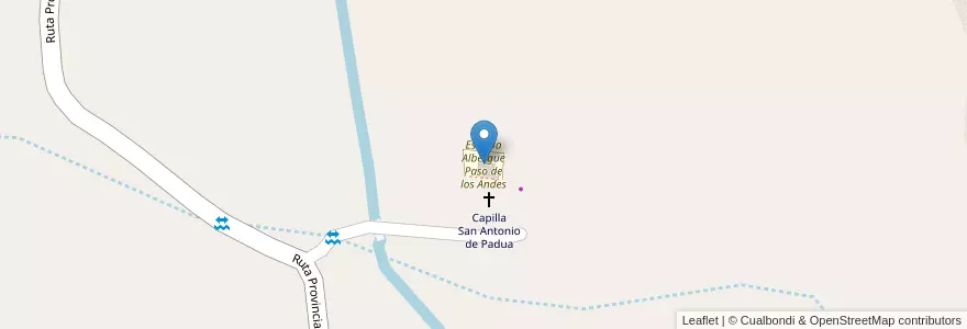 Mapa de ubicacion de Escuela Albergue Paso de los Andes en Аргентина, Сан-Хуан, Чили, Iglesia.