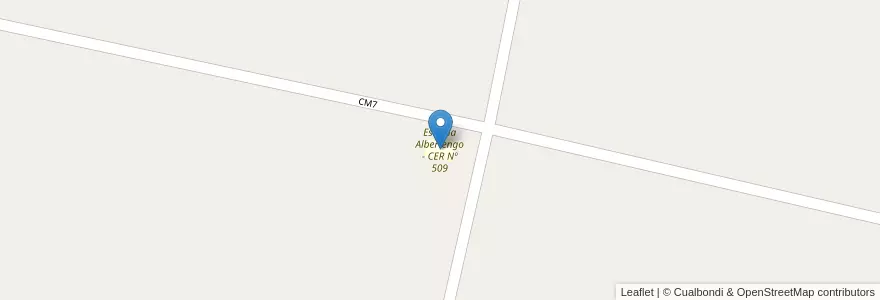 Mapa de ubicacion de Escuela Albertengo - CER Nº 509 en 阿根廷, Santa Fe, Departamento General López, Municipio De Rufino.