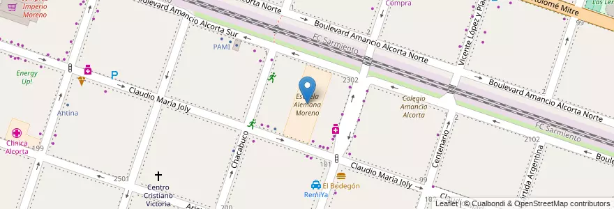 Mapa de ubicacion de Escuela Alemana Moreno en Argentina, Provincia Di Buenos Aires, Partido De Moreno, Moreno.