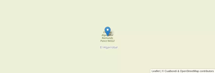 Mapa de ubicacion de Escuela Algarrobal Raimundo Ponce N4322 en 아르헨티나, Salta, Anta, Municipio De Joaquín V. González.