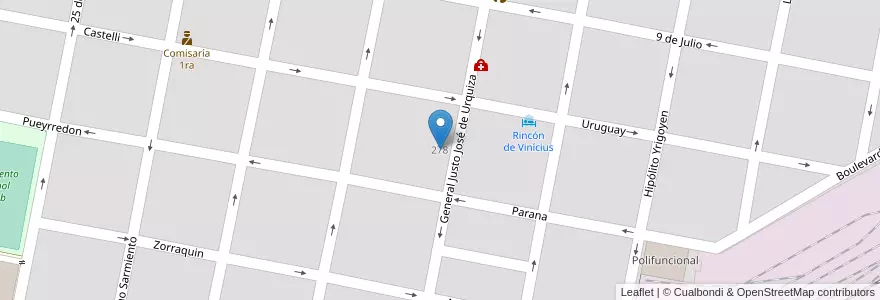 Mapa de ubicacion de Escuela Almafuerte en الأرجنتين, إنتري ريوس, Departamento Concordia, Distrito Suburbios, Concordia, Concordia.