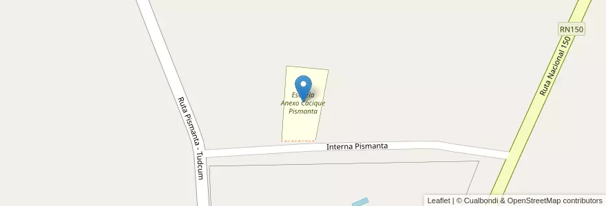 Mapa de ubicacion de Escuela Anexo Cacique Pismanta en アルゼンチン, サンフアン州, チリ, Iglesia.