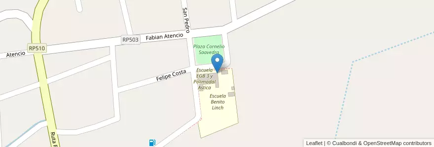 Mapa de ubicacion de Escuela Anexo Núcleo Gendarmería Nacional en Argentinië, San Juan, Valle Fértil.