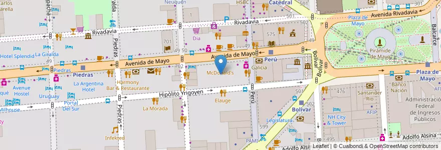 Mapa de ubicacion de Escuela Argentina de Diseño de Espacios Verdes y de Interiores, Montserrat en Arjantin, Ciudad Autónoma De Buenos Aires, Comuna 1, Buenos Aires.
