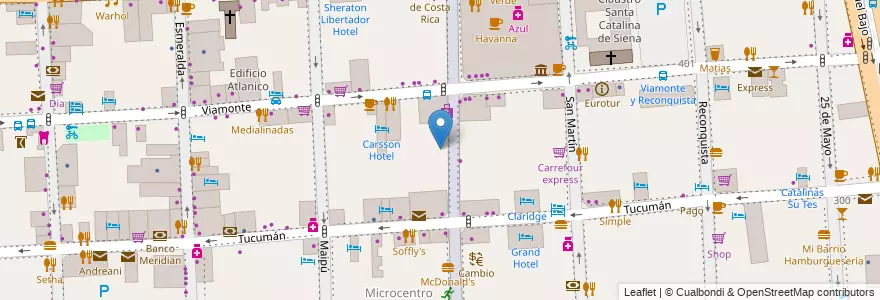 Mapa de ubicacion de Escuela Argentina de Moda, San Nicolas en Argentina, Ciudad Autónoma De Buenos Aires, Comuna 1, Buenos Aires.