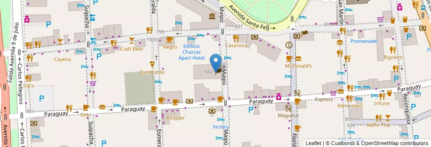 Mapa de ubicacion de Escuela Argentina de Sommeliers, Retiro en アルゼンチン, Ciudad Autónoma De Buenos Aires, Comuna 1, ブエノスアイレス.