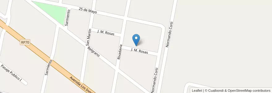 Mapa de ubicacion de Escuela "Armando Williner Nº 1.382" en Arjantin, Santa Fe, Departamento Castellanos, Municipio De Bella Italia, Bella Italia.