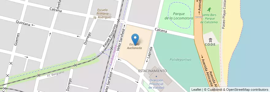 Mapa de ubicacion de Escuela Avellaneda en Argentinien, Santa Fe, Departamento La Capital, Santa Fe Capital, Santa Fe.