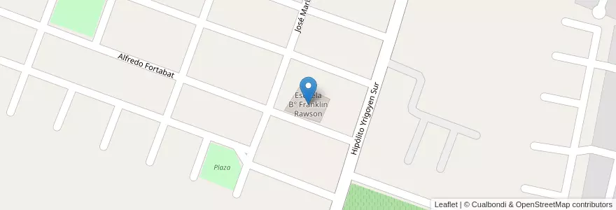 Mapa de ubicacion de Escuela B° Franklin Rawson en Argentina, San Juan, Chile, Rawson.