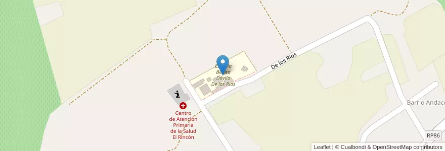 Mapa de ubicacion de Escuela Benita Dávila De los Ríos en 阿根廷, San Juan, 智利, Albardón.