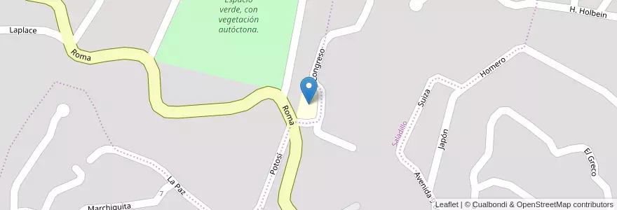 Mapa de ubicacion de Escuela Bernardino Rivadavia en Argentina, Córdoba, Departamento Punilla, Pedanía San Roque, Municipio De Villa Carlos Paz, Villa Carlos Paz.