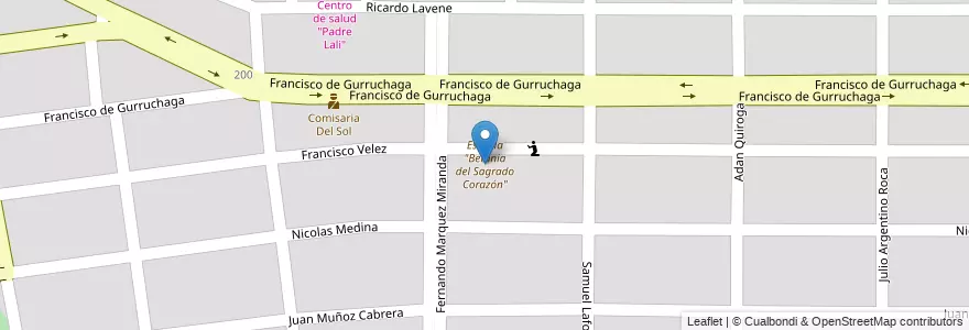 Mapa de ubicacion de Escuela "Betania del Sagrado Corazón" en 아르헨티나, Salta, Capital, Municipio De Salta, Salta.