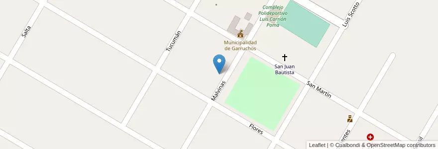 Mapa de ubicacion de Escuela Camilo Alejo López en 아르헨티나, Corrientes, Departamento Santo Tomé, Municipio De Garruchos.