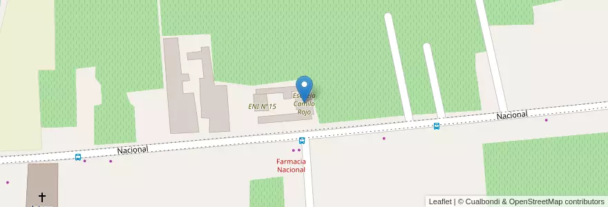 Mapa de ubicacion de Escuela Camilo Rojo en Argentina, San Juan, Cile, Albardón.