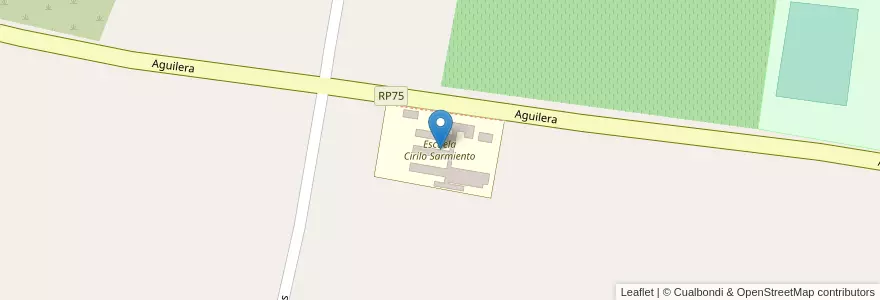 Mapa de ubicacion de Escuela Cirilo Sarmiento en Argentinië, San Juan, Chili, Angaco.
