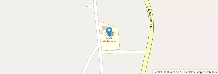 Mapa de ubicacion de Escuela Clotilde Guillén de Rezzano en Argentina, San Juan, Chile, Calingasta.