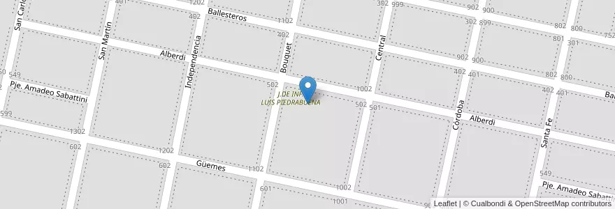 Mapa de ubicacion de ESCUELA COMANDANTE LUIS PIEDRABUENA en الأرجنتين, Córdoba, Departamento Marcos Juárez, Pedanía Espinillos.