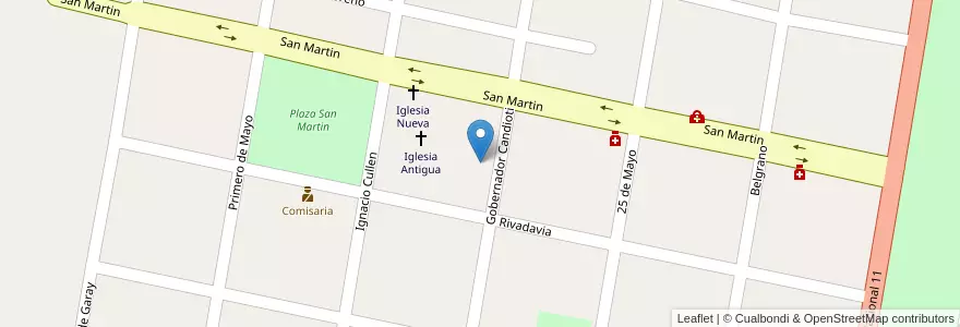 Mapa de ubicacion de Escuela Común Primaria №572 en الأرجنتين, سانتا في, إدارة العاصمة, Municipio De Nelson, Nelson.